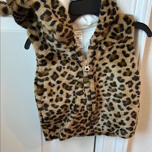 Carters Cheetah Print Hooded Vest